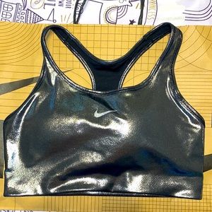 Nike shimmery black sports bra